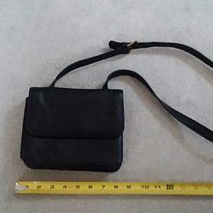 Talbots black leather  cross body purse